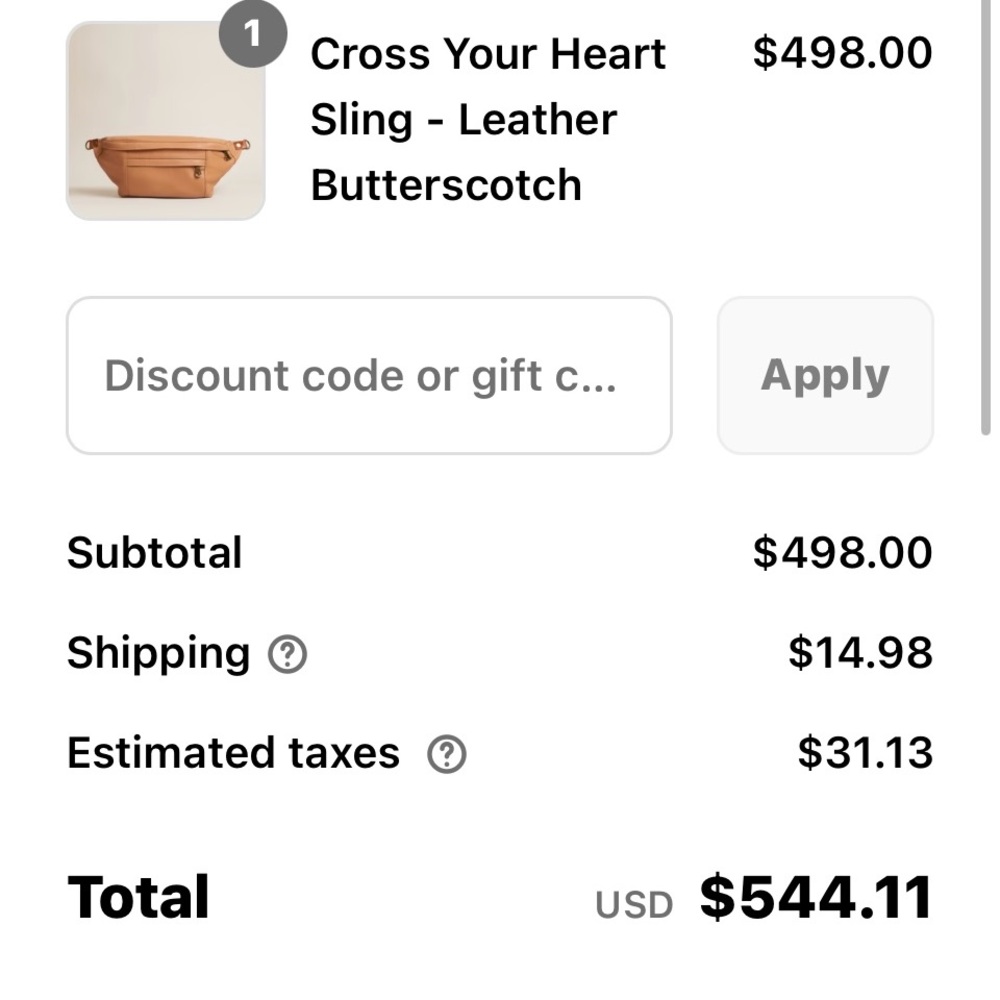 Butterscotch Leather Bag - Picture 4 of 5